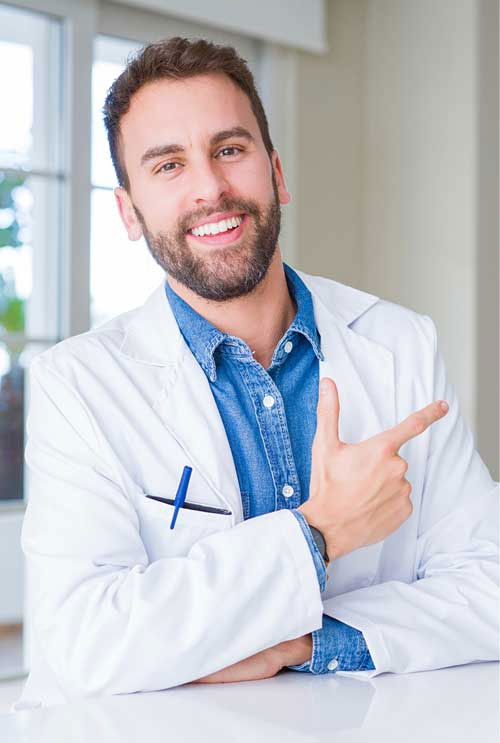 doctor pointing